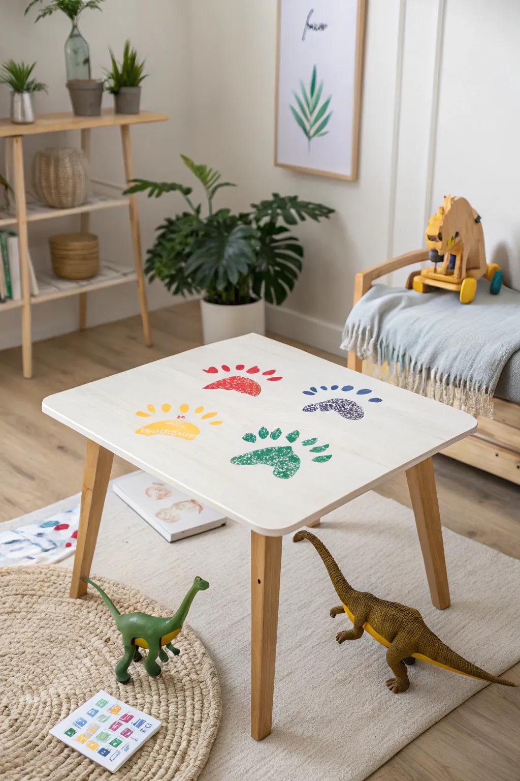 Ignite your toddler's imagination with prehistoric excitement! 🦖🎨 #DinosaurFootprints #ToddlerCrafts