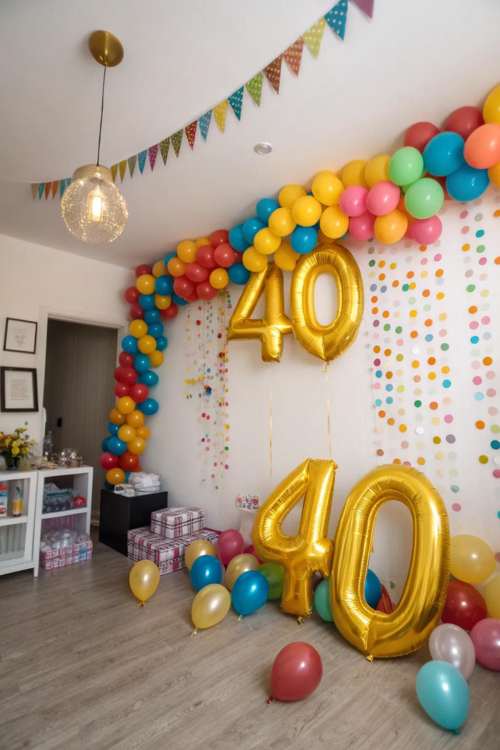 Balloon Extravaganza: Making a Statement with '40'