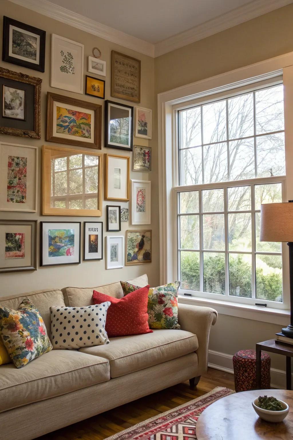A curated gallery enhances space and imparts character.