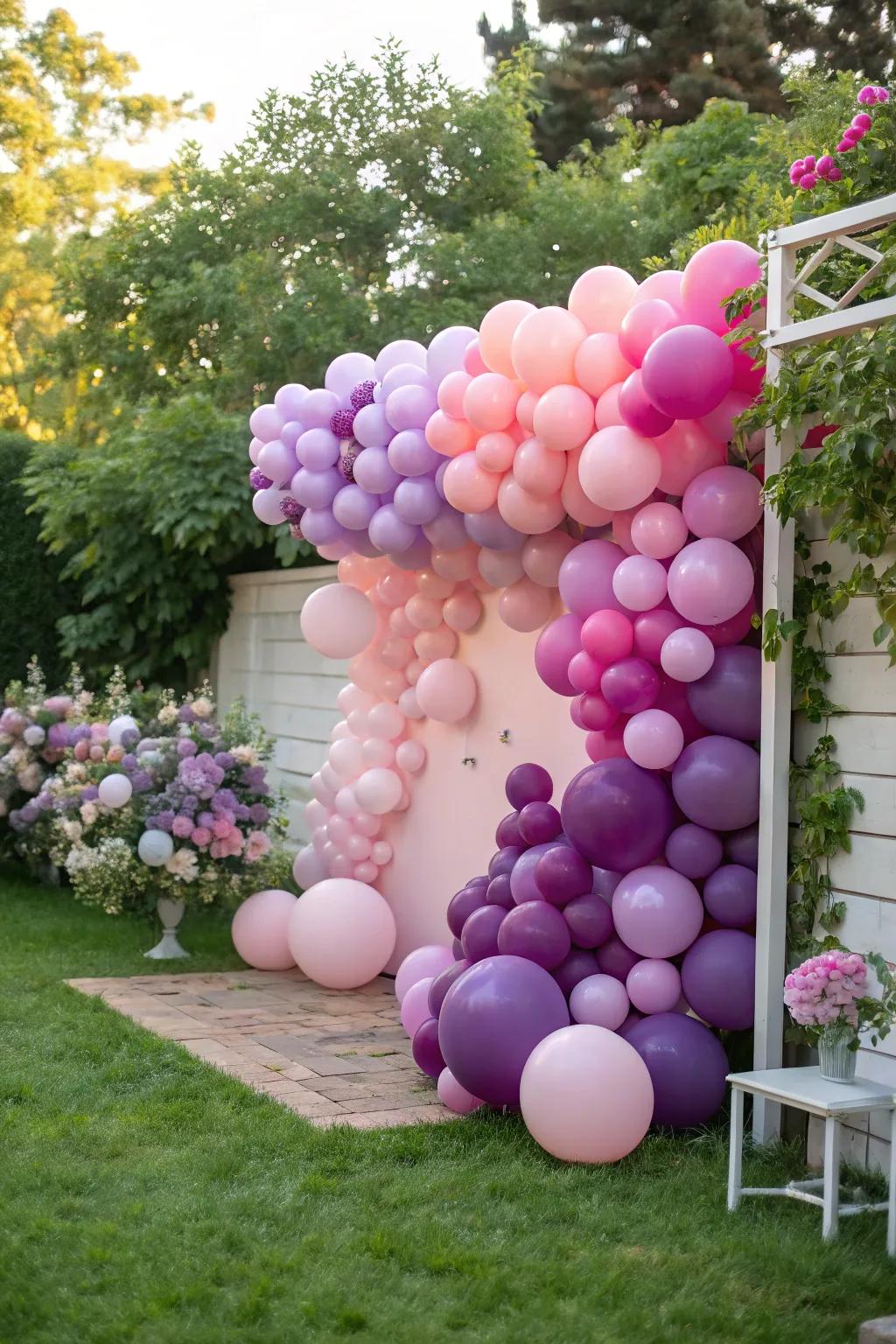 An exquisite gradient ombre balloon feature that revitalizes any setting.