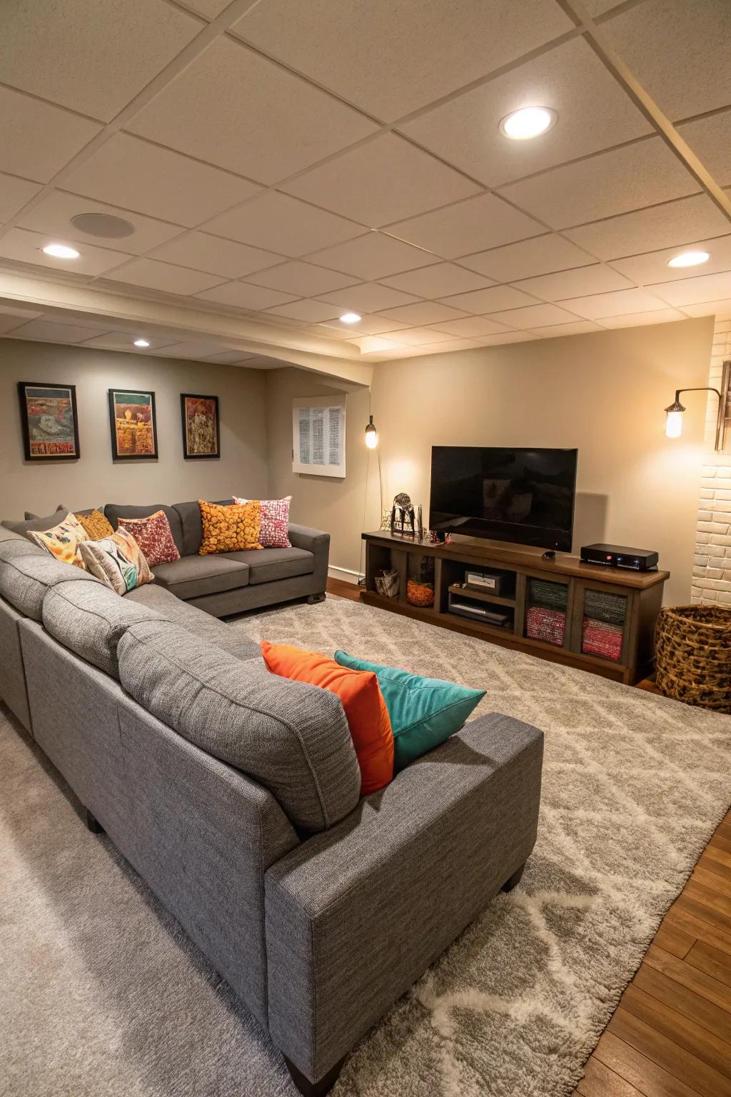 A deluxe modular couch perfect for unwinding and comfort.