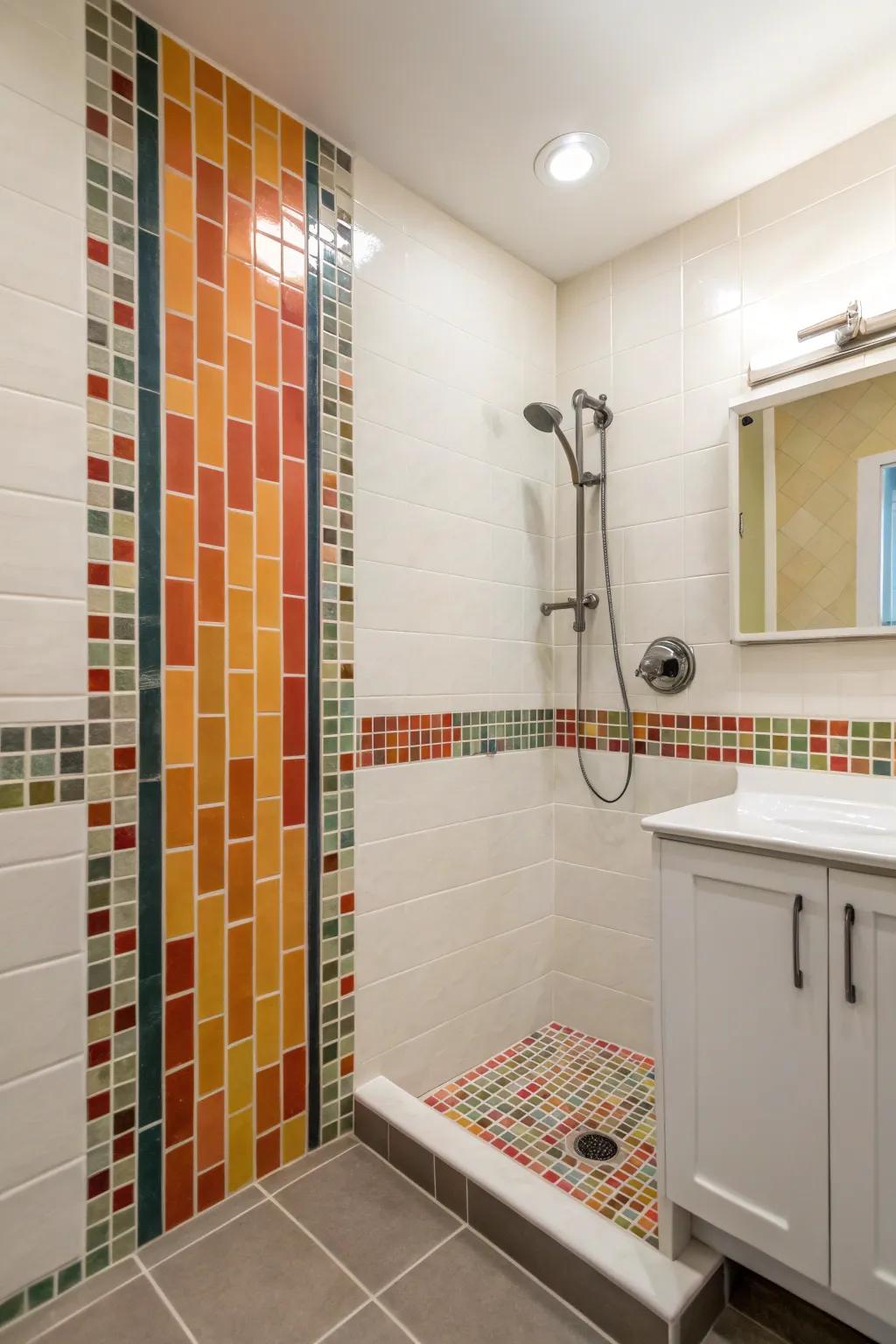 Highlight borders introduce a captivating visual dimension to any washroom.
