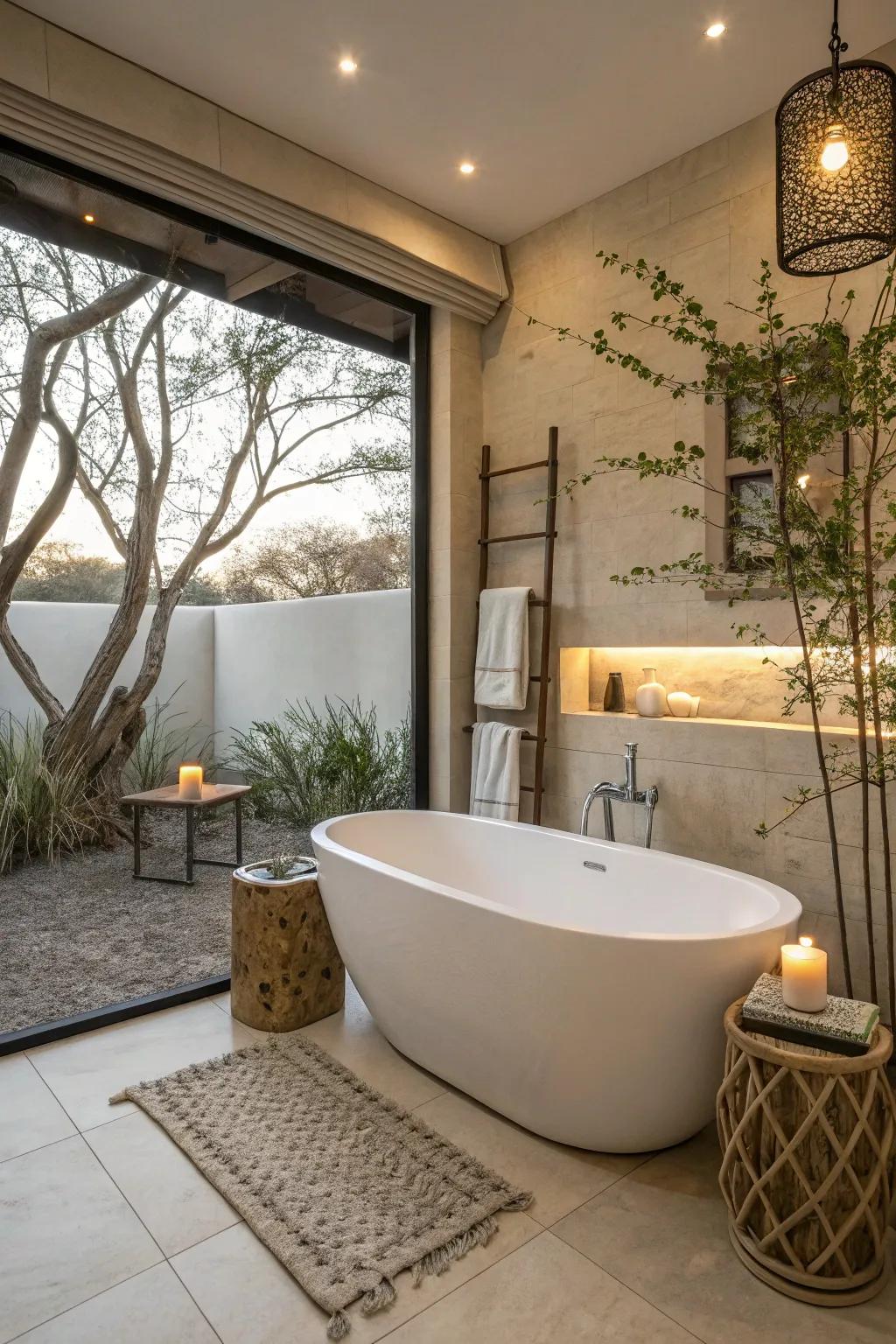 Elevate your bathroom's design with a freestanding tub as the quintessential element.