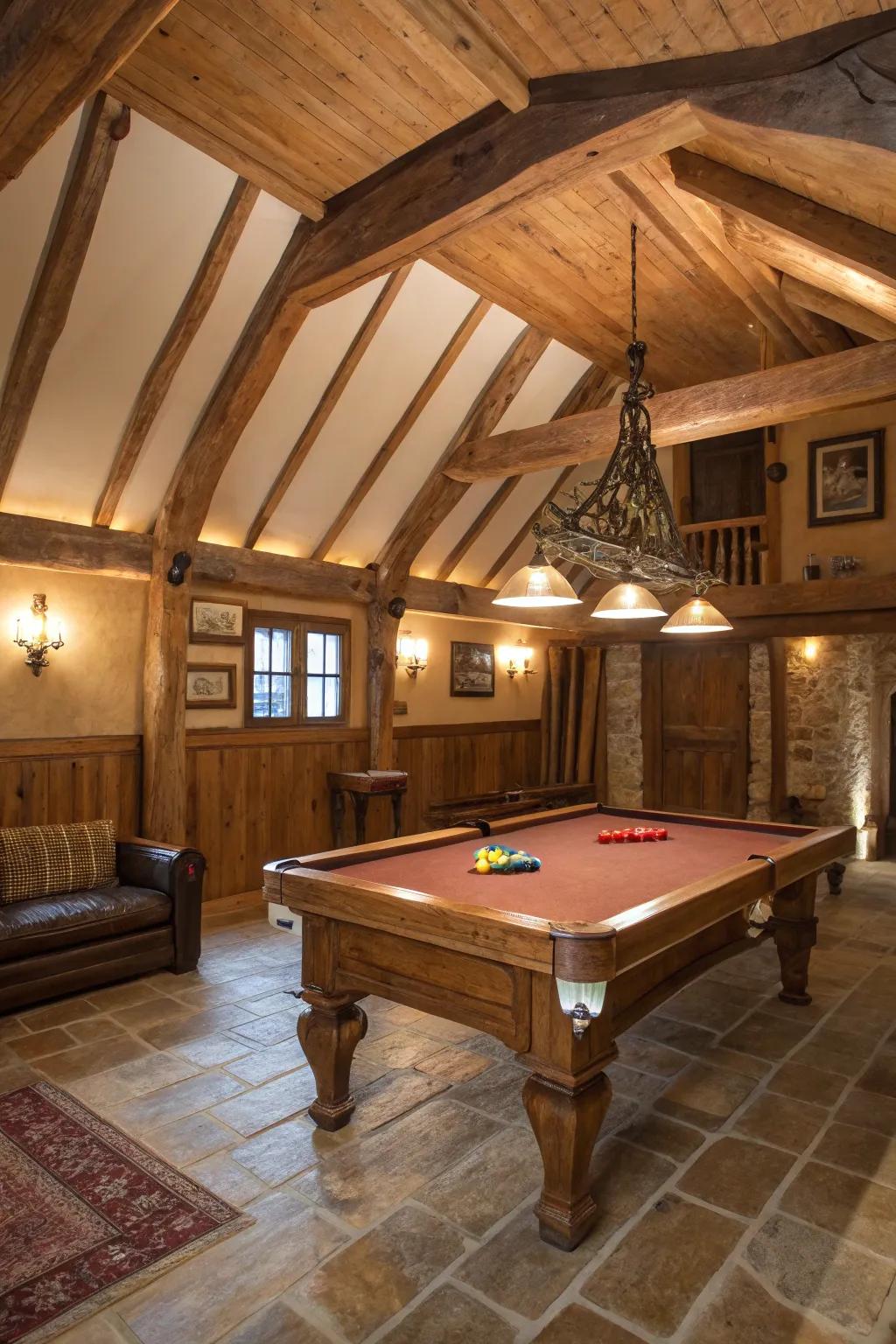 Natural wood imparts a feeling of warmth and character to your billiard space.