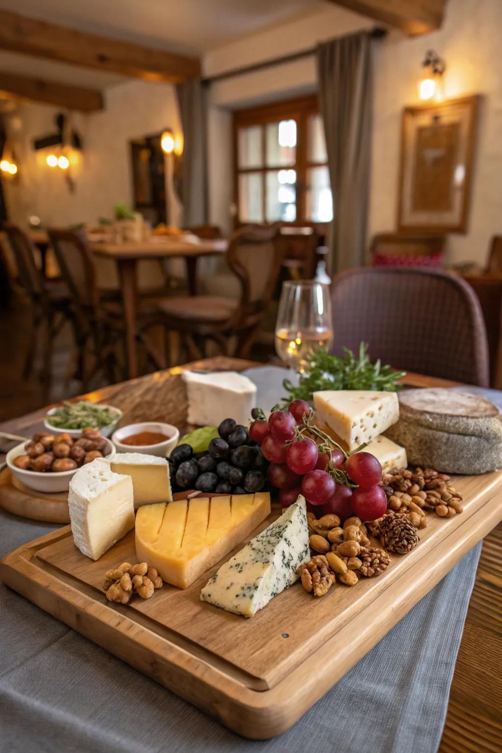 A delectable variety of cheeses, ideal for any cheese enthusiast.