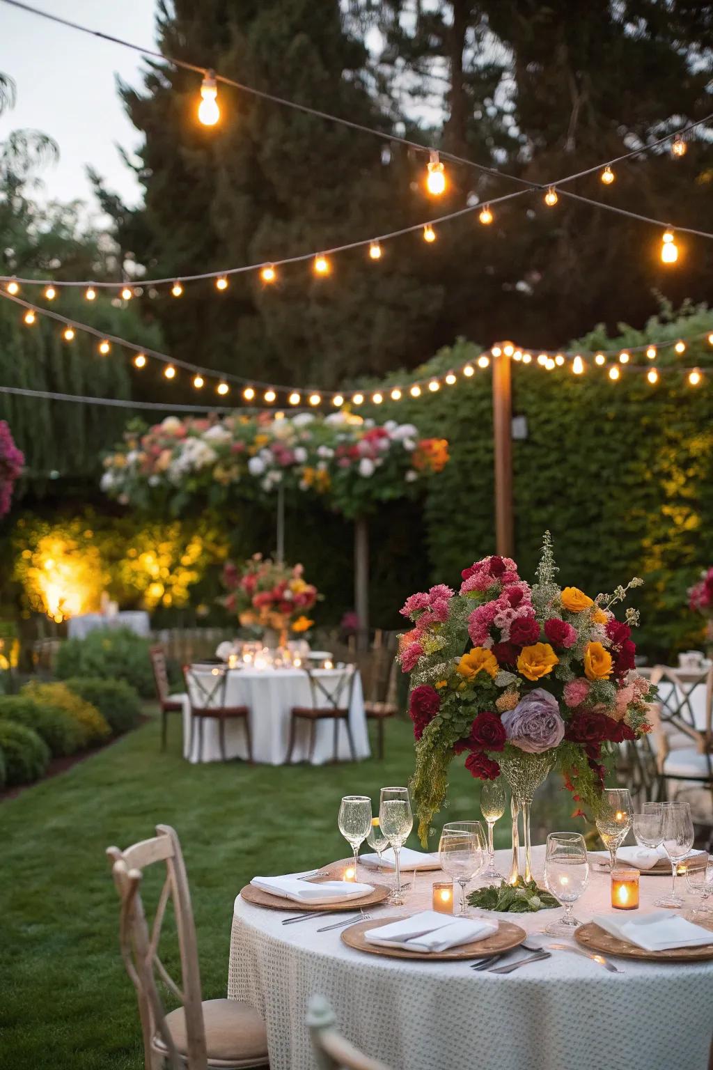 Design a dreamy garden hideaway for a birthday celebration.