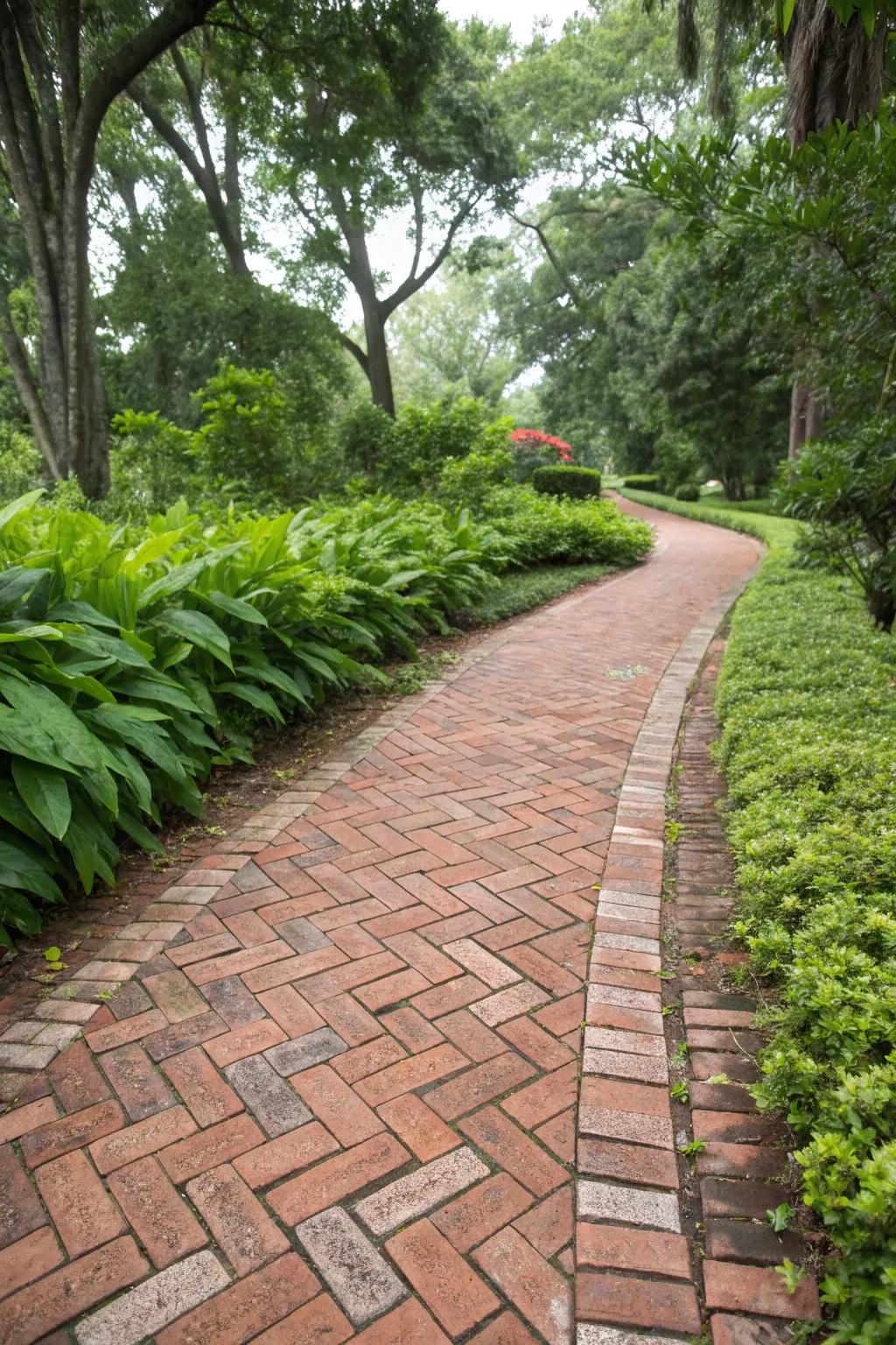 Herringbone: A quintessential layout exuding sophistication.