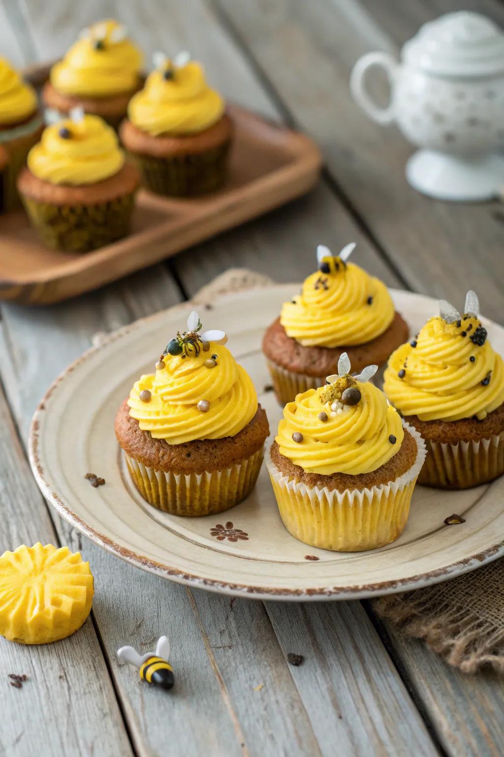 Honeycomb delights with a delicate shimmer of sparkling sugar.