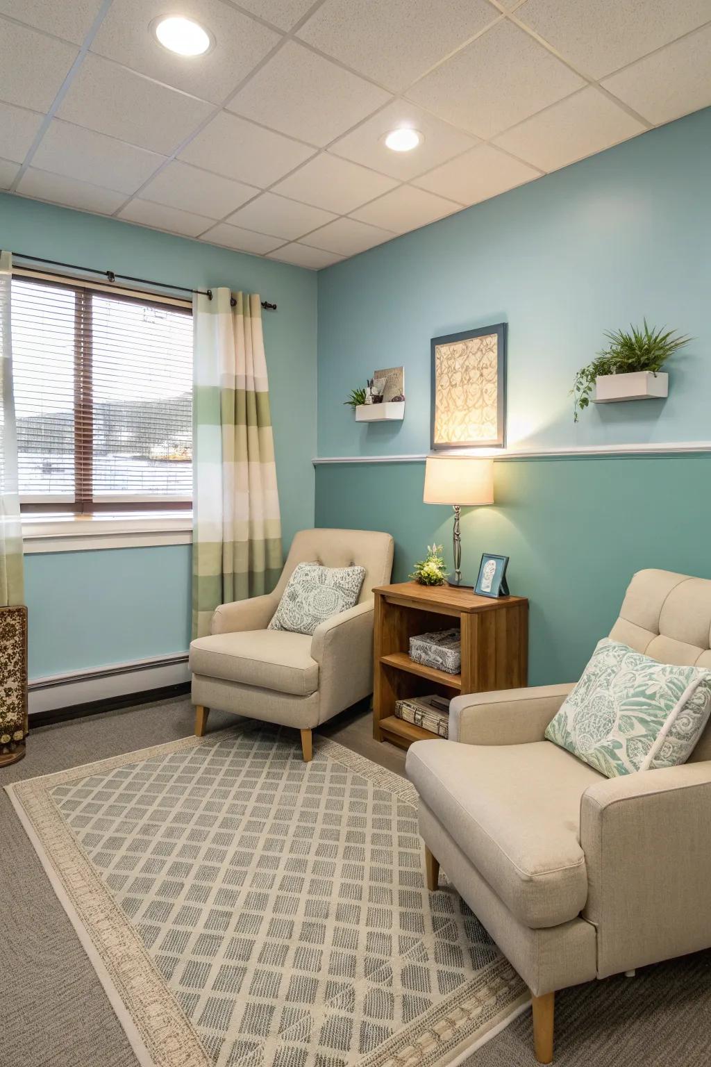 Tranquil atmospheres arise from neutral, calming hues.