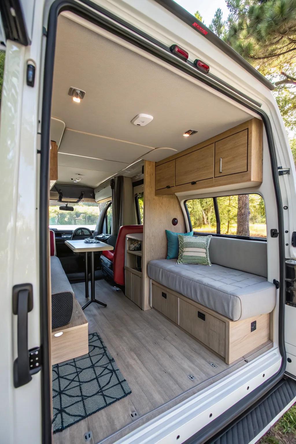 Murphy beds offer a versatile solution, opening up valuable space when not in slumber.