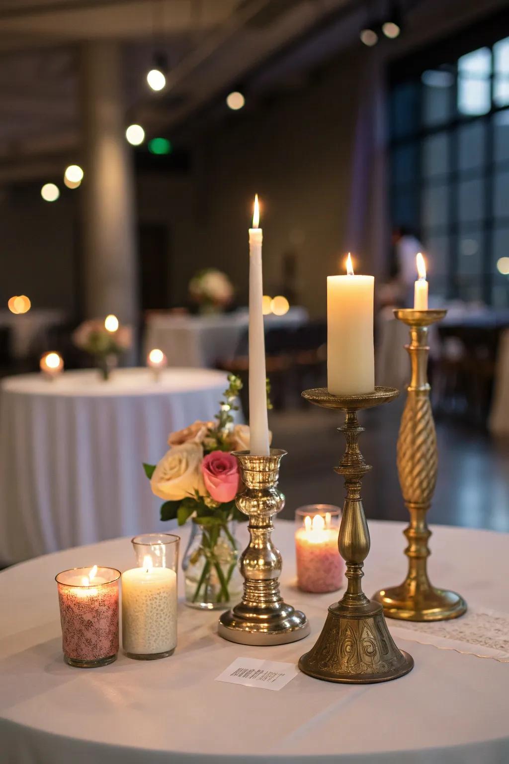 Illumination casts a comforting and hospitable ambiance upon your center table.