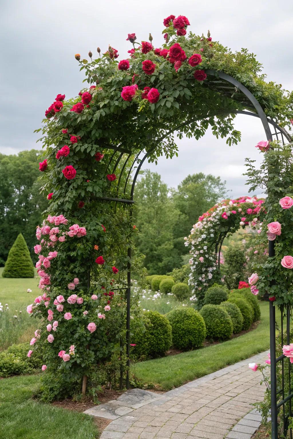 Transform your garden with a rose-covered arch.