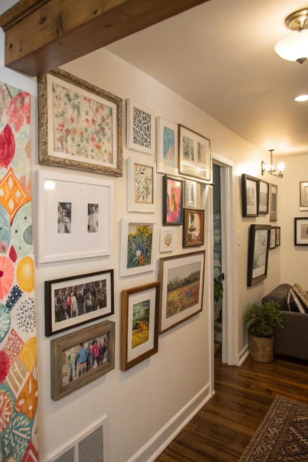 Individualize your corner with an eye-catching gallery display.