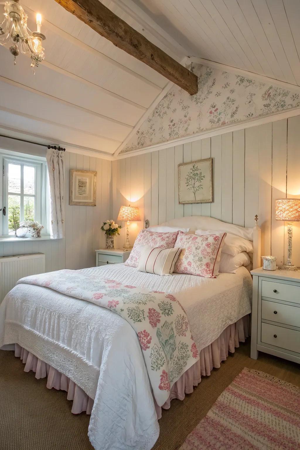 Tranquil retreat created by soft, neutral tones.