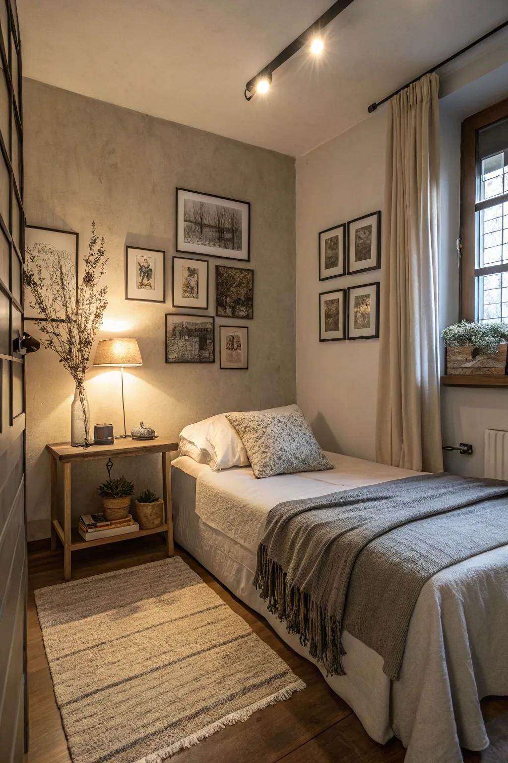 Neutral hues provide a peaceful foundation in intimate modern bedrooms.