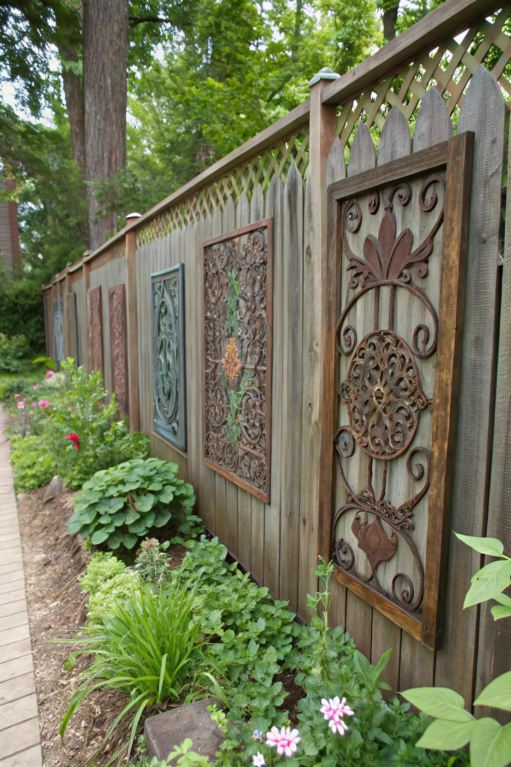 Artistic panels possess the power to convert an ordinary fence into an artistic masterpiece.