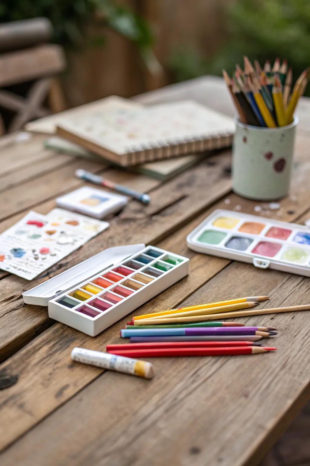 Pocket art materials ideally suited as Easter egg surprises.