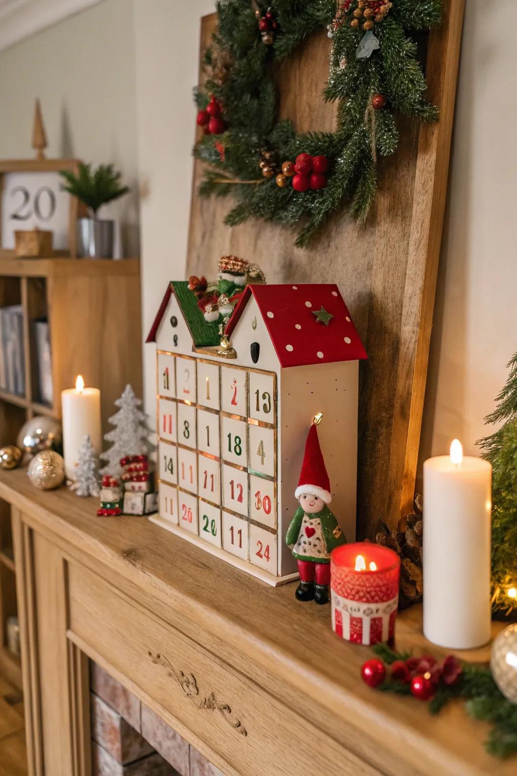 Build anticipation each day with an elf-inspired Advent calendar.