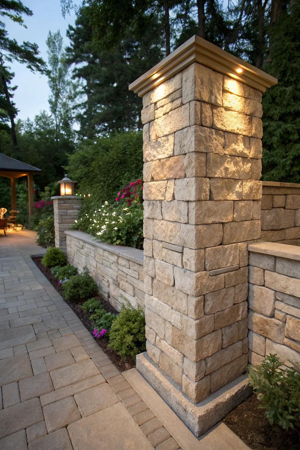 Stone veneer brings classic charm to any wall.