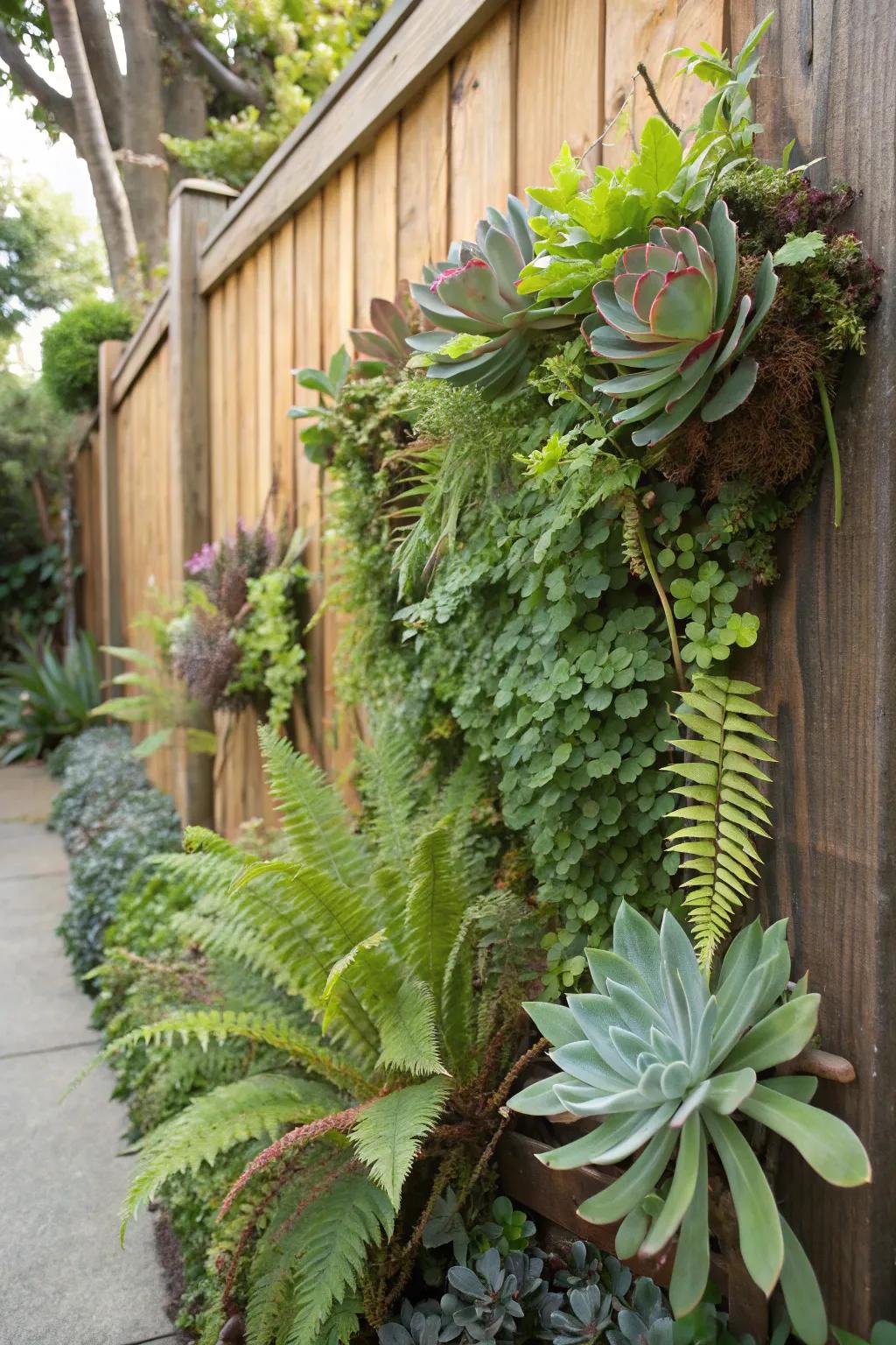 Establish a magnificent vertical garden upon your fence structure.
