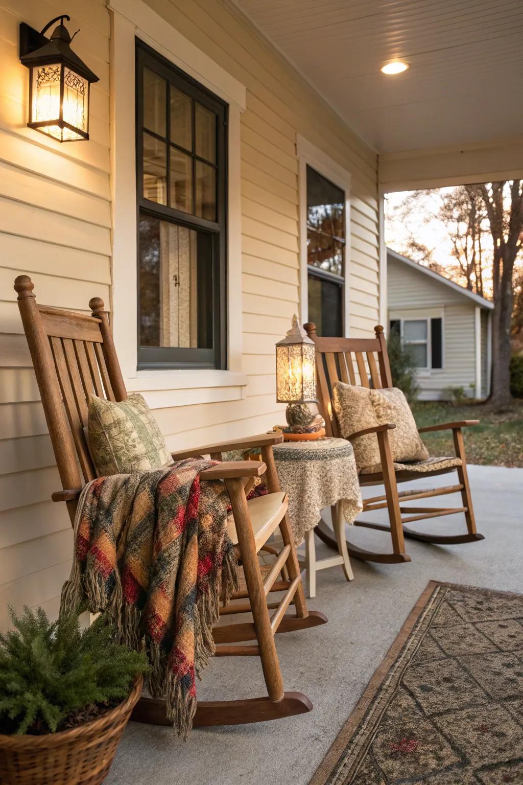 Every front porch benefits from the classic and comfortable touch of rocking seats.