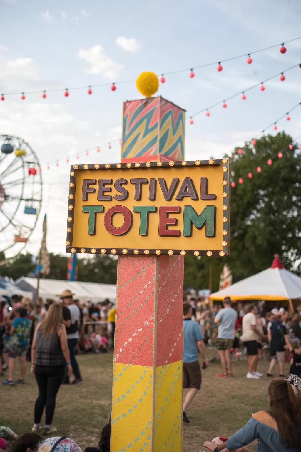 Witty puns displayed on totems can bring smiles and laughter to any event.