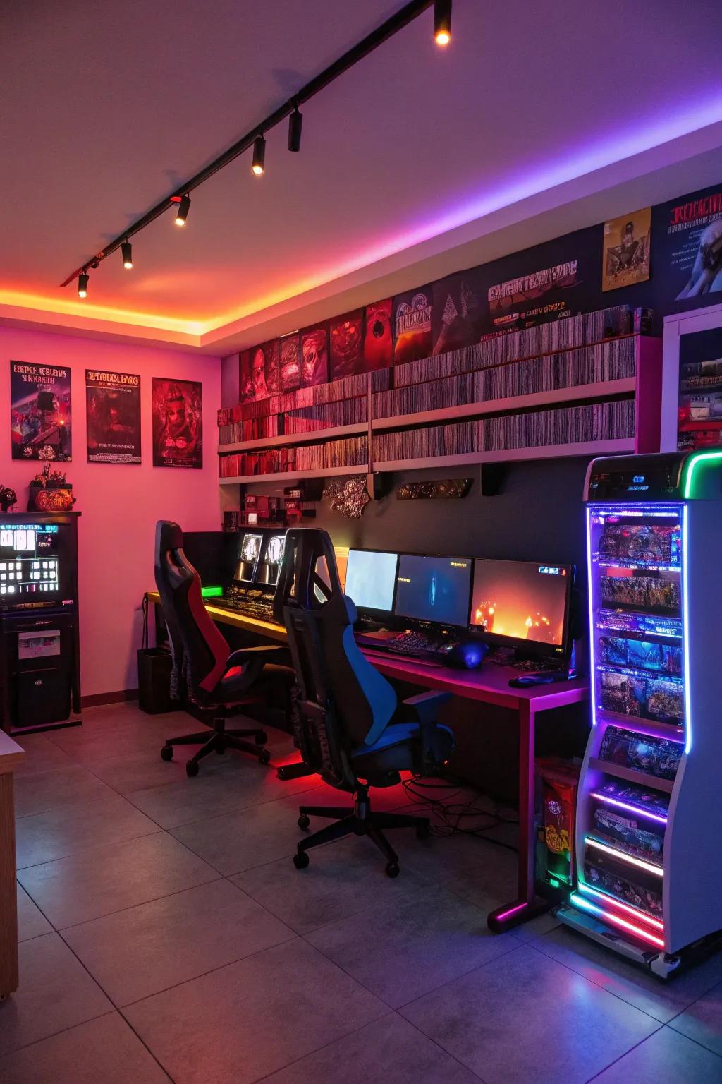 RGB lighting fosters an engaging and vibrant gaming ambiance.
