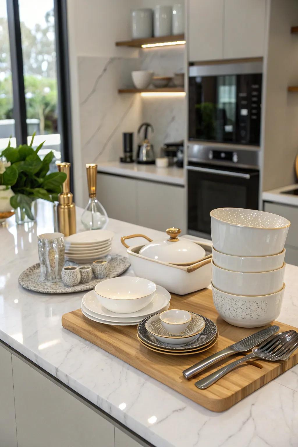 A refined kitchenware assortment poised to spark culinary inspiration.