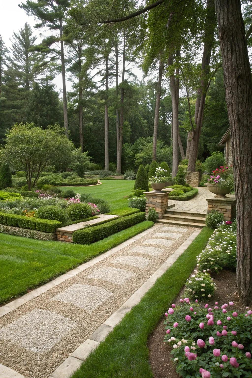 Gravel paths introduce elegance and streamline movement in your garden.