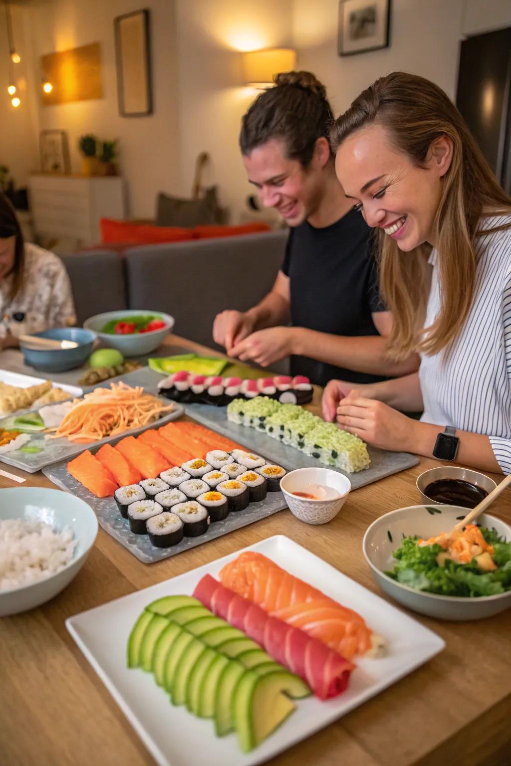Create your own nori rolls and indulge in a blend of enjoyment and taste.