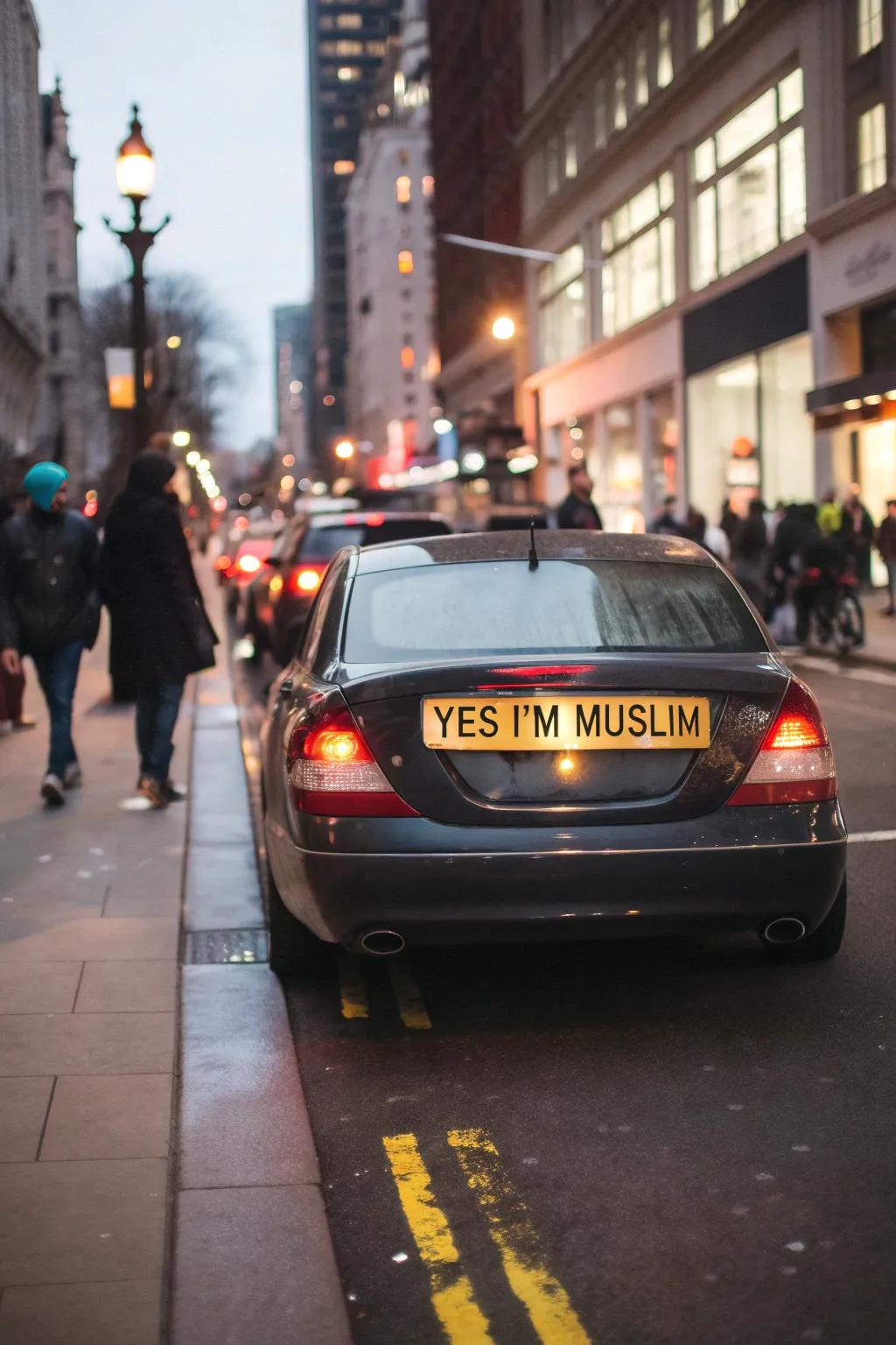 Make a striking statement with this expressive license plate.