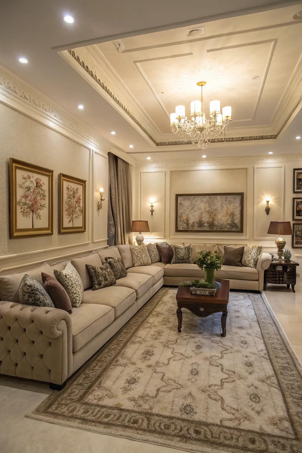 A central sectional layout designed to stimulate interaction.