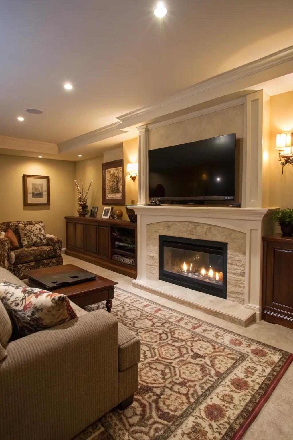 A harmonized wall composition unites flair with practicality.