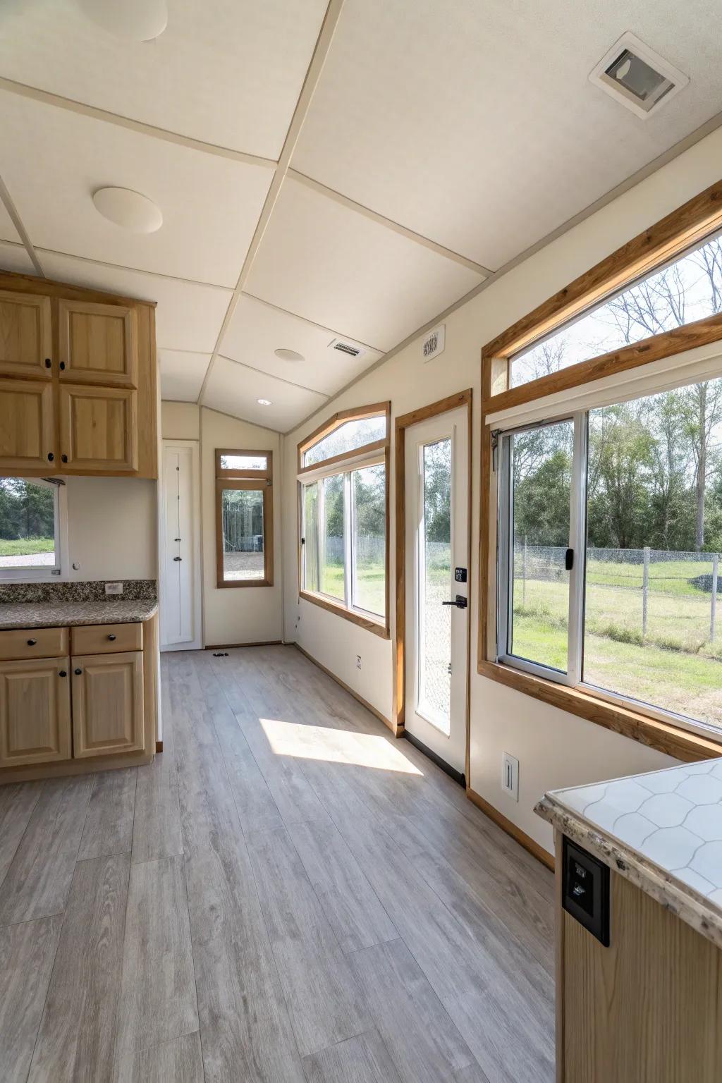 Making your mobile home's layout more open can make it feel more expansive and pleasant.