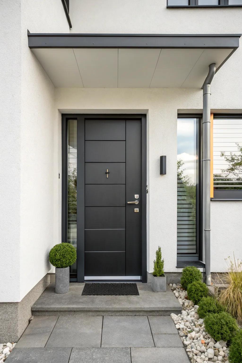 Embrace understated elegance with a minimalist front door.