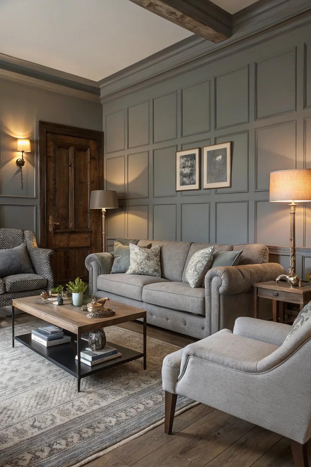 Different grey tones contribute to depth and individuality.