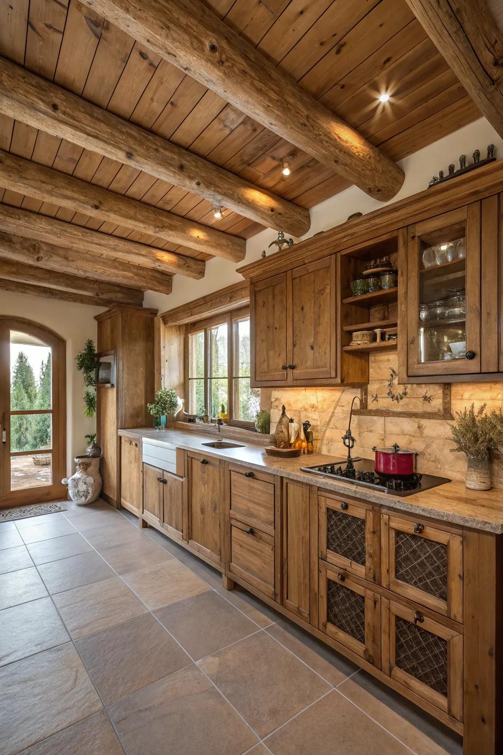 Elements of natural wood foster a warm and welcoming environment.