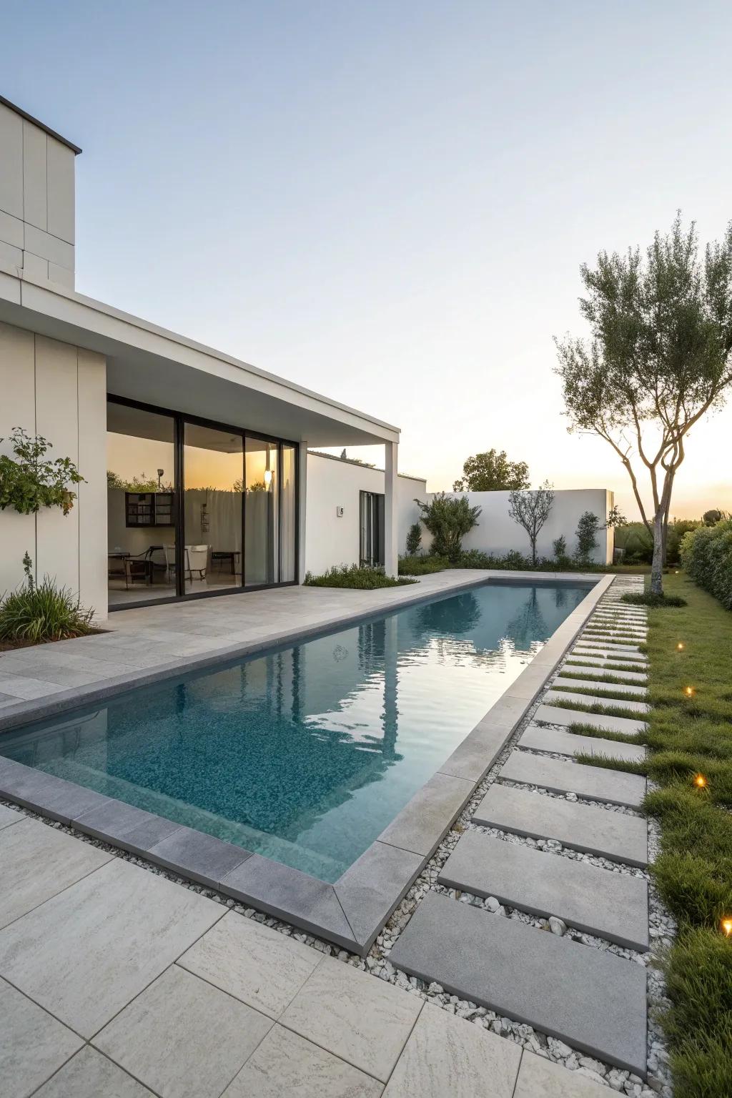 Contemporary design featuring pristine lines for a modern ambiance.