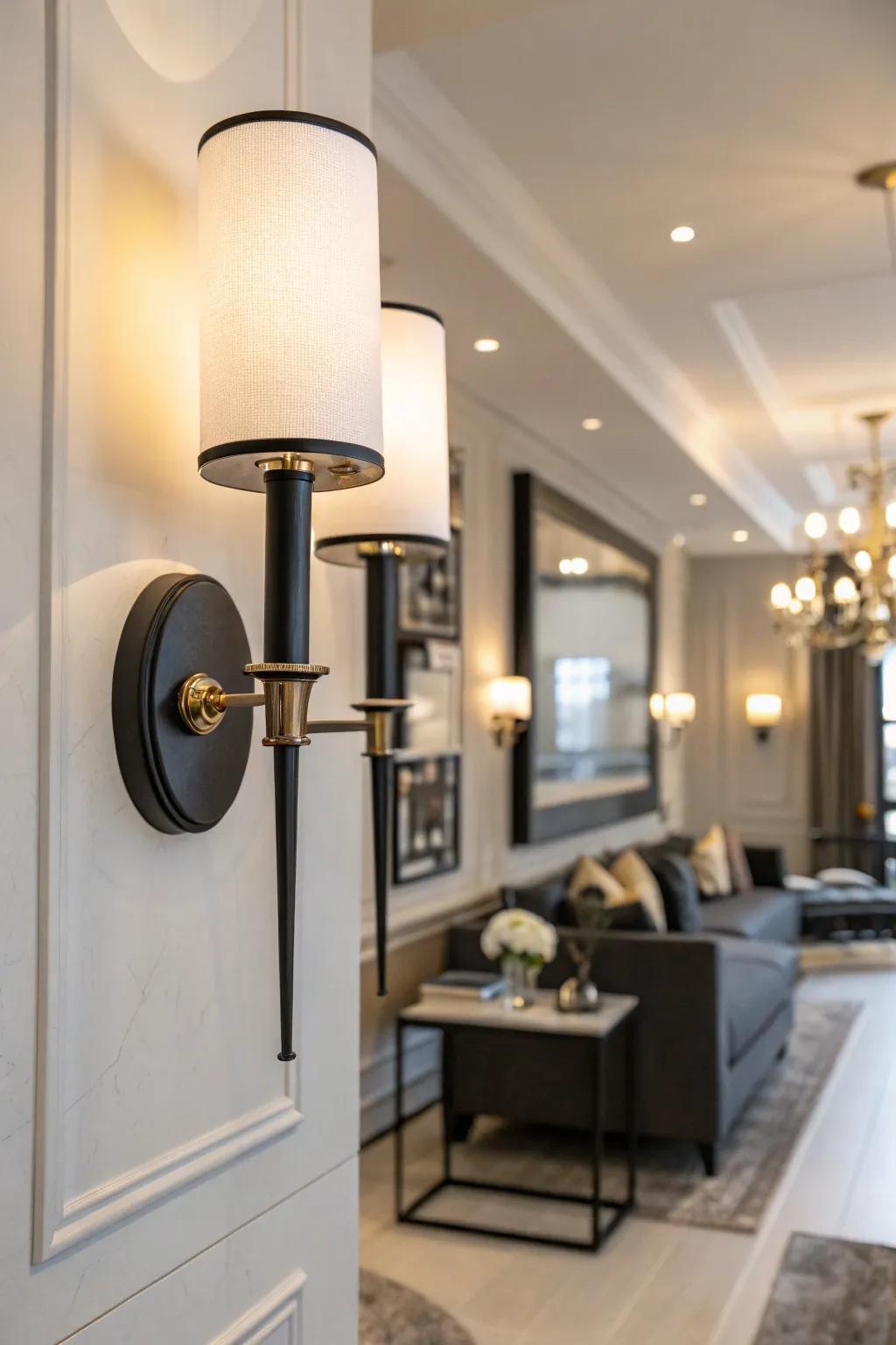 Refined metallic accents introduce a contemporary edge to your interior décor.