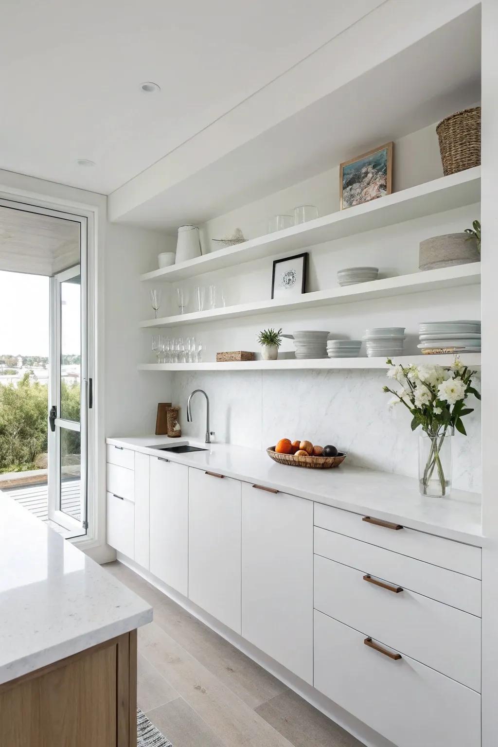 A minimalist kitchen that speaks volumes with simplicity.