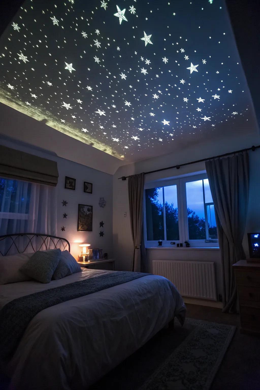 Usher the enchantment of a starry night into your bedroom.