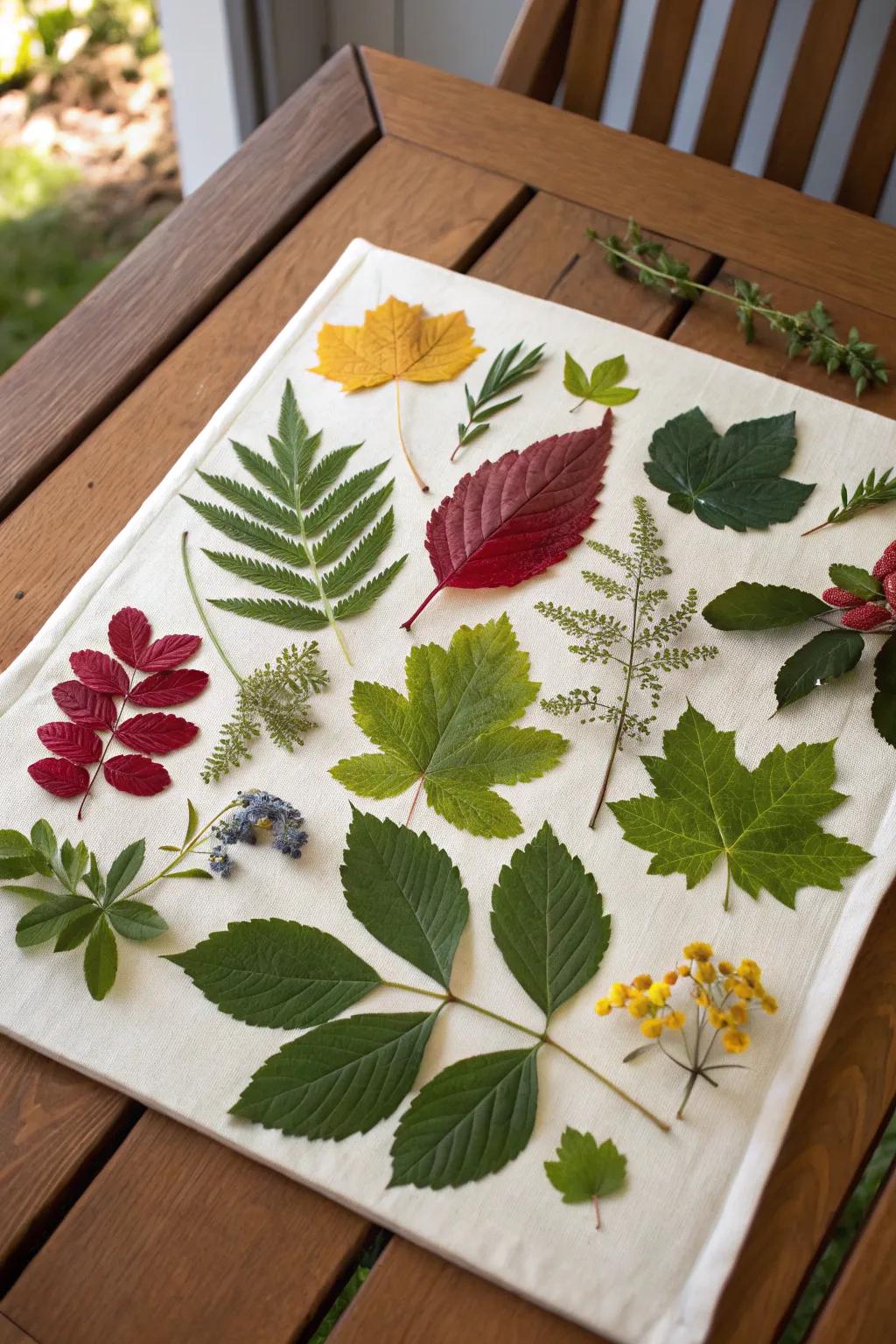A stunning arrangement featuring a medley of foliage and flora.