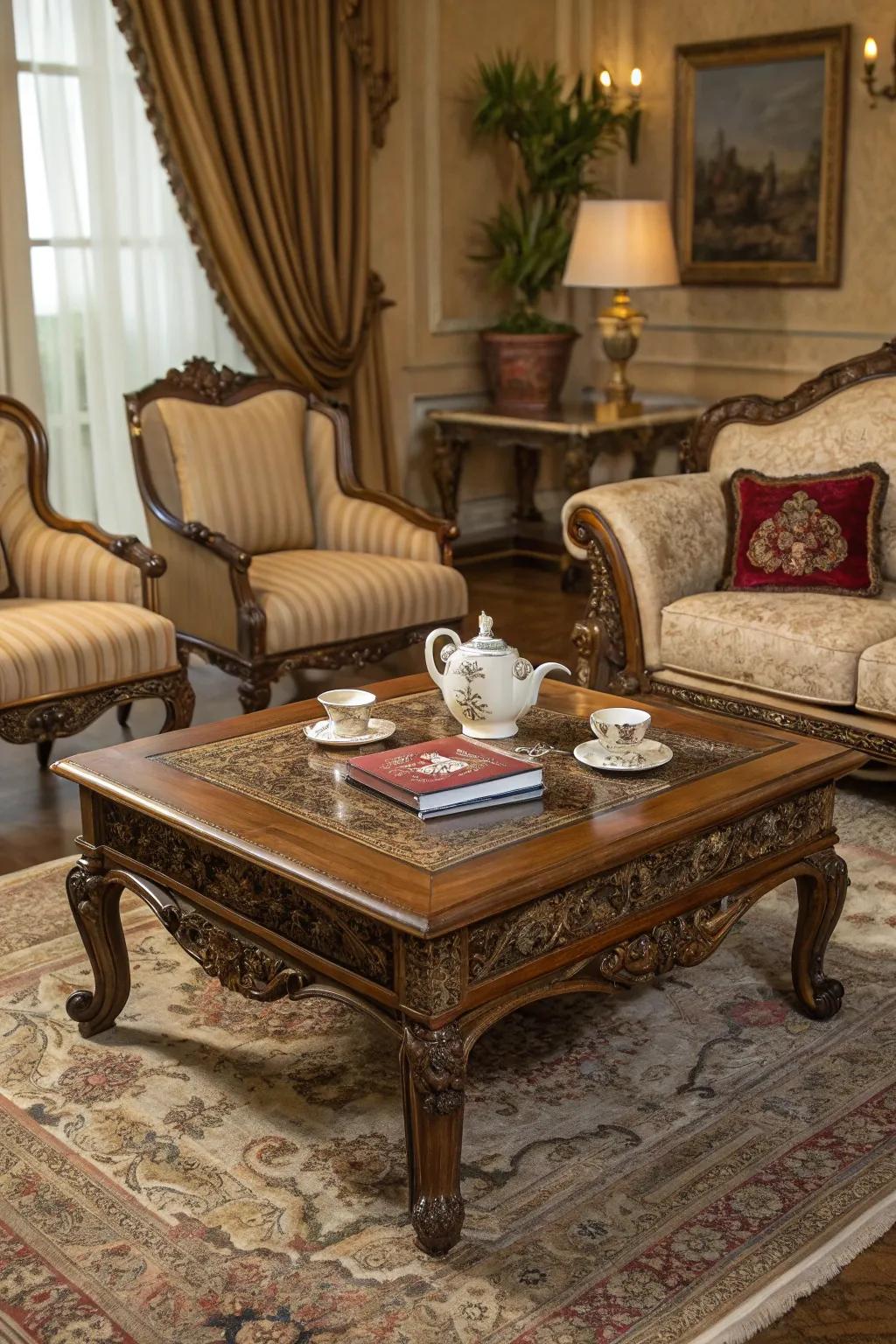 Classic furnishings bring ageless style to your living space.
