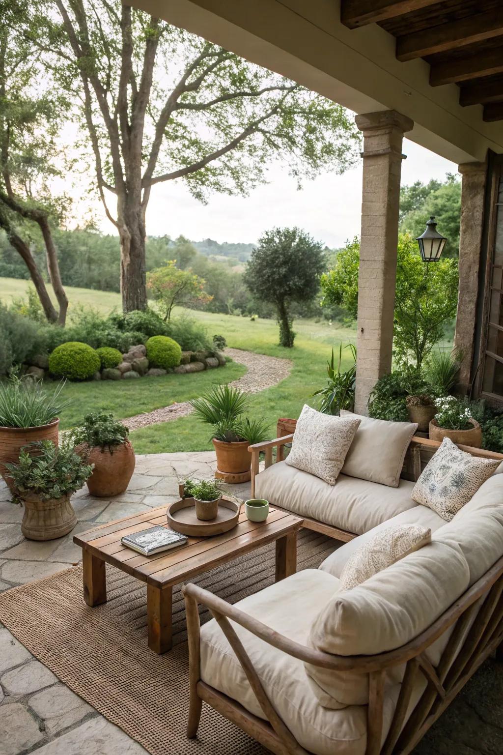 A welcoming seating space ideal for relaxation and conversation.