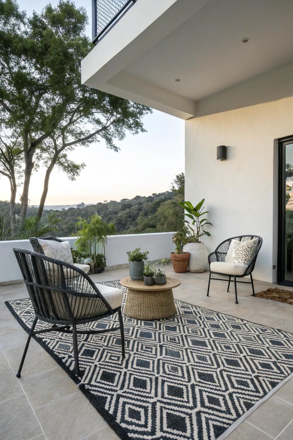 Modern sophistication through geometric designs.