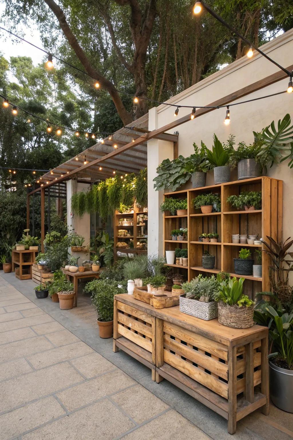 Employing nature-inspired elements like wood and plants to cultivate a soothing store environment.