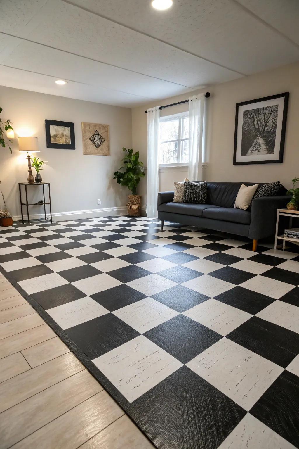 Checkerboard patterns imbue any setting with everlasting grace.