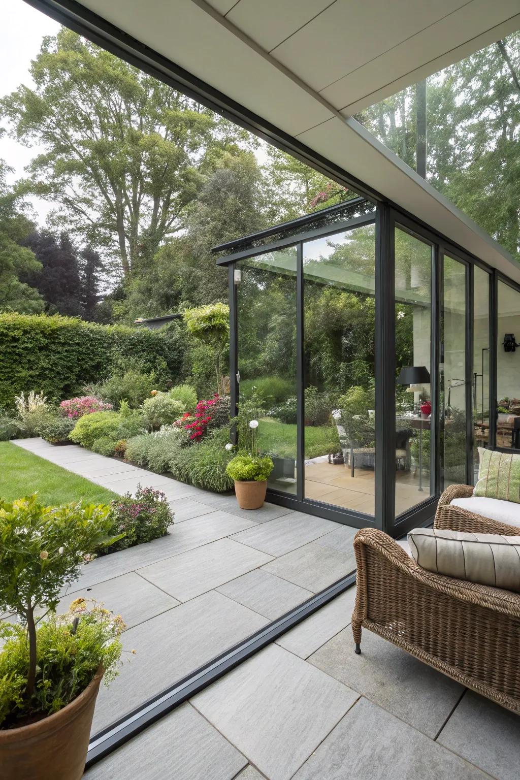 Revel in your garden's splendor throughout the year with tasteful glass structures.