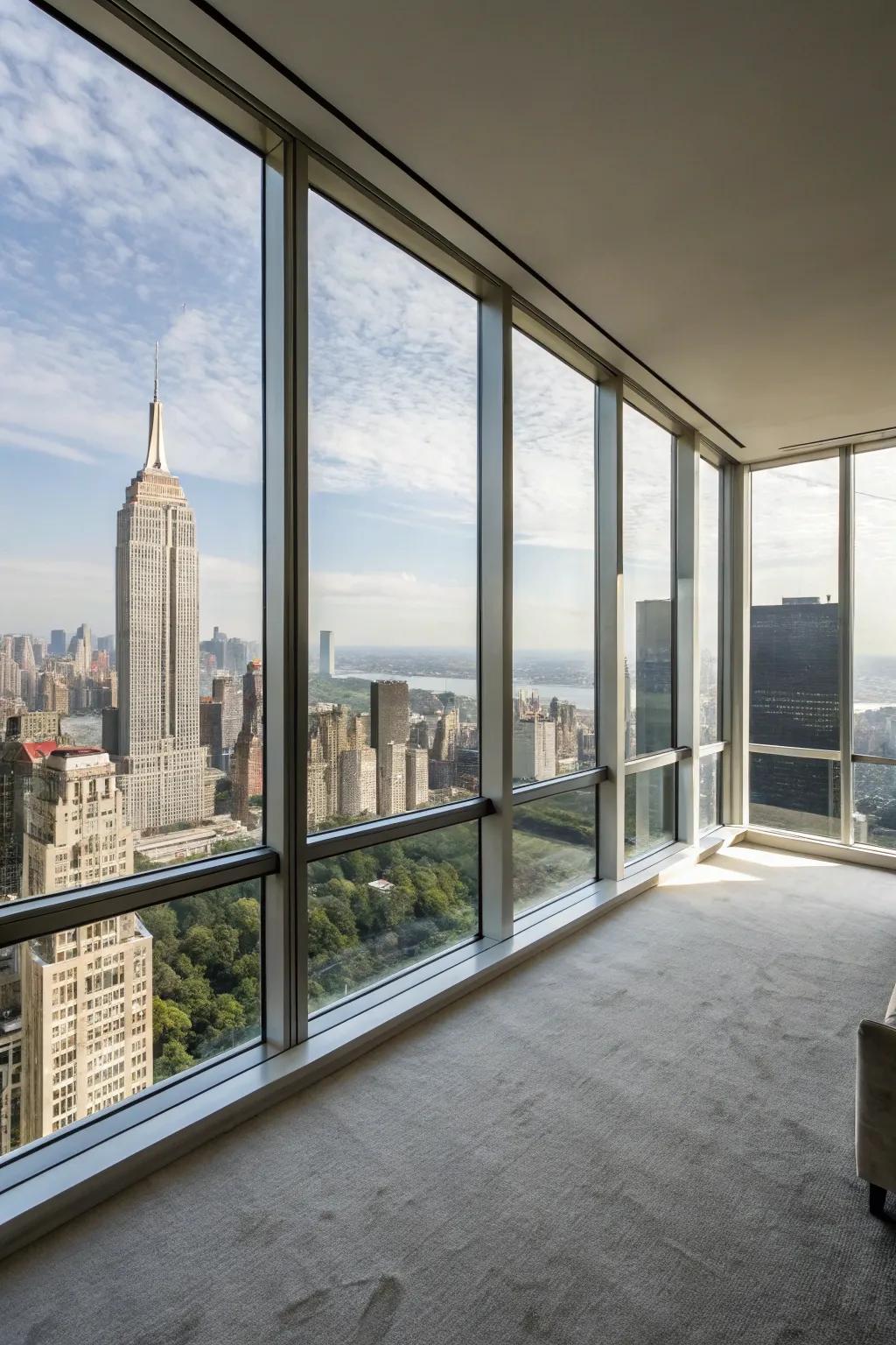 Take full advantage of natural light with broad windows.