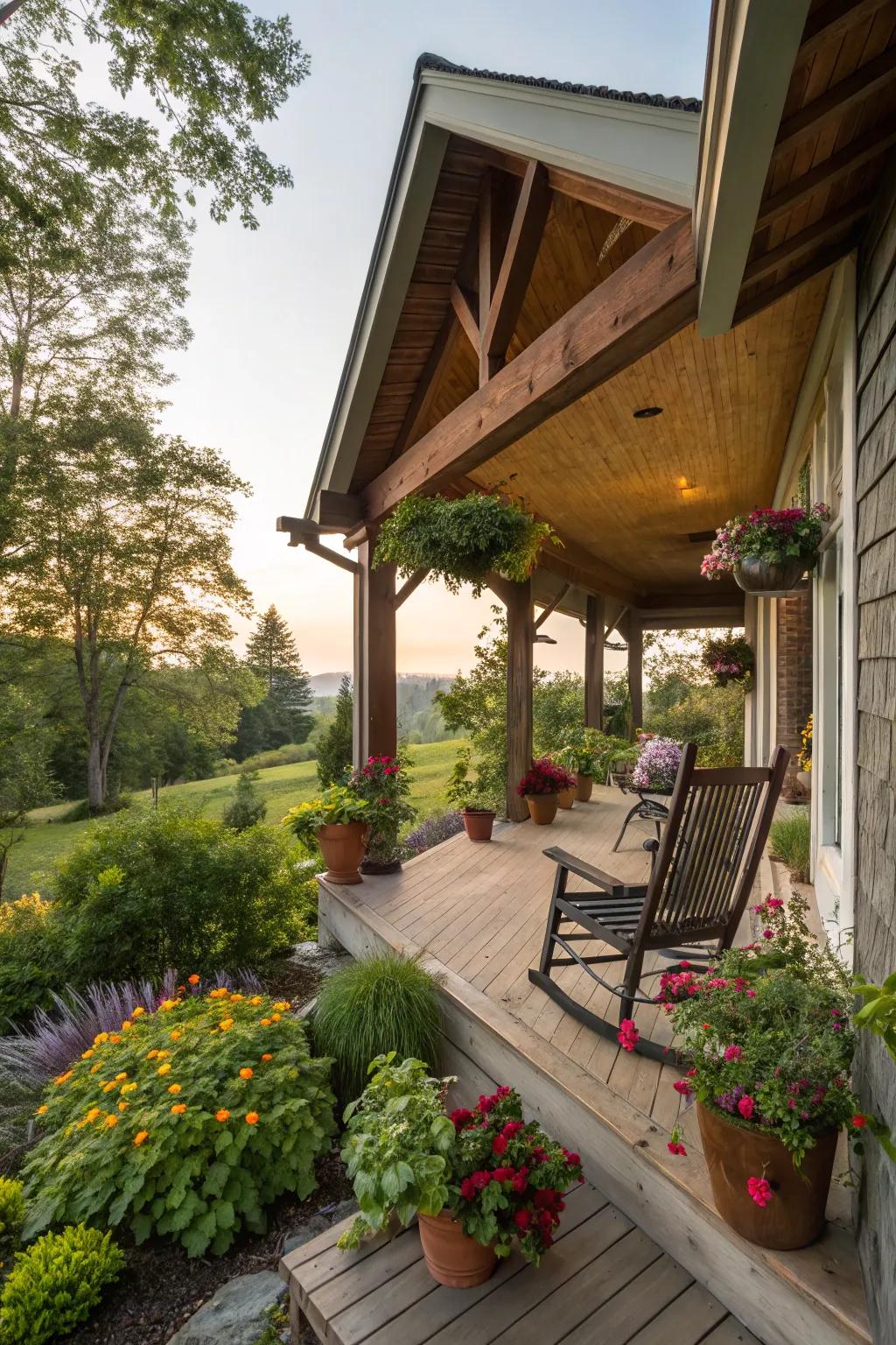 Classic charm expressed through a gabled roof creation.